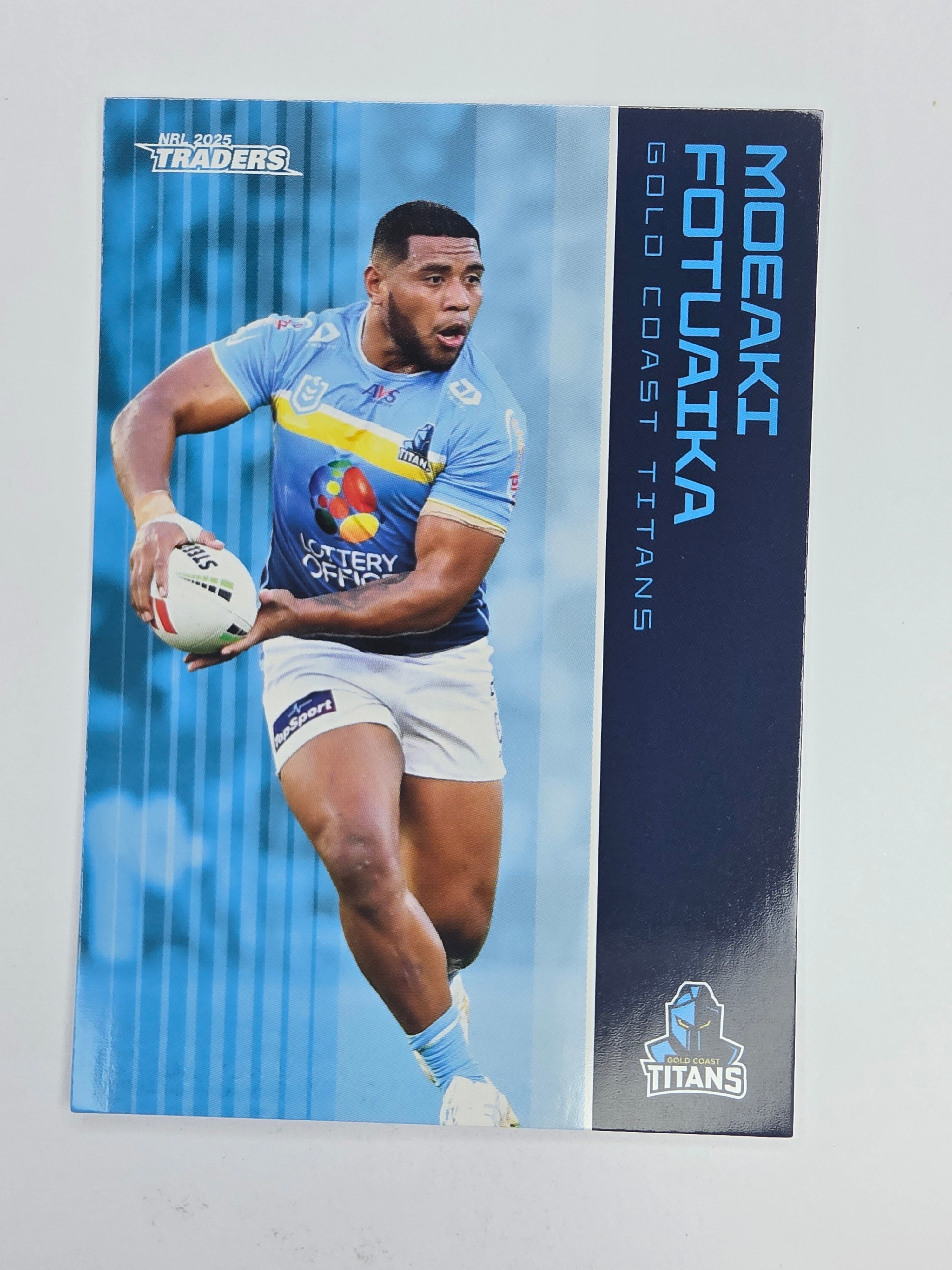 NRL 2025 Traders Base Card #052 Moeaki Fotuaika Gold Coast Titans