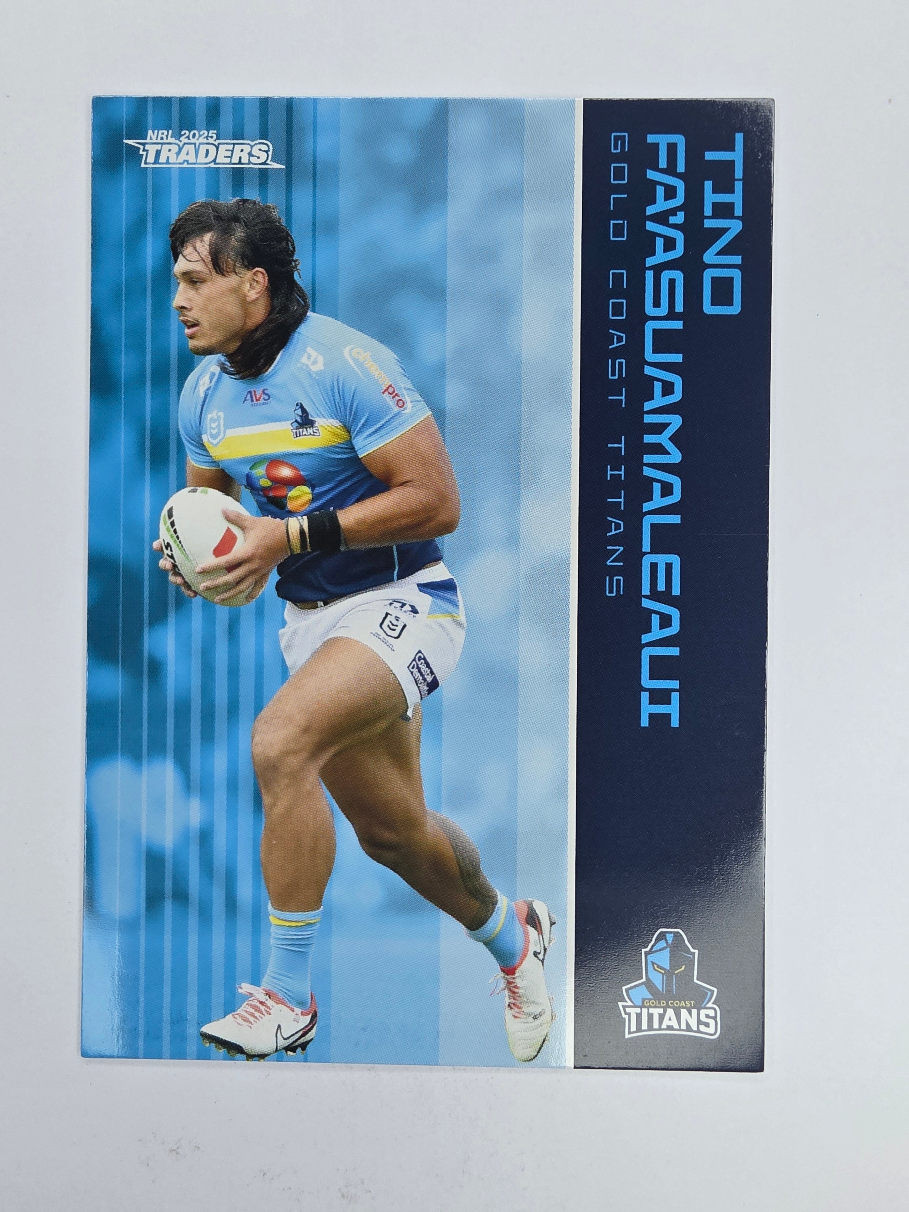 NRL 2025 Traders Base Card #049 Tino Fa’asuamaleaui Gold Coast Titans