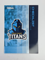 NRL 2025 Traders Base Card #046 Titans Checklist Gold Coast Titans