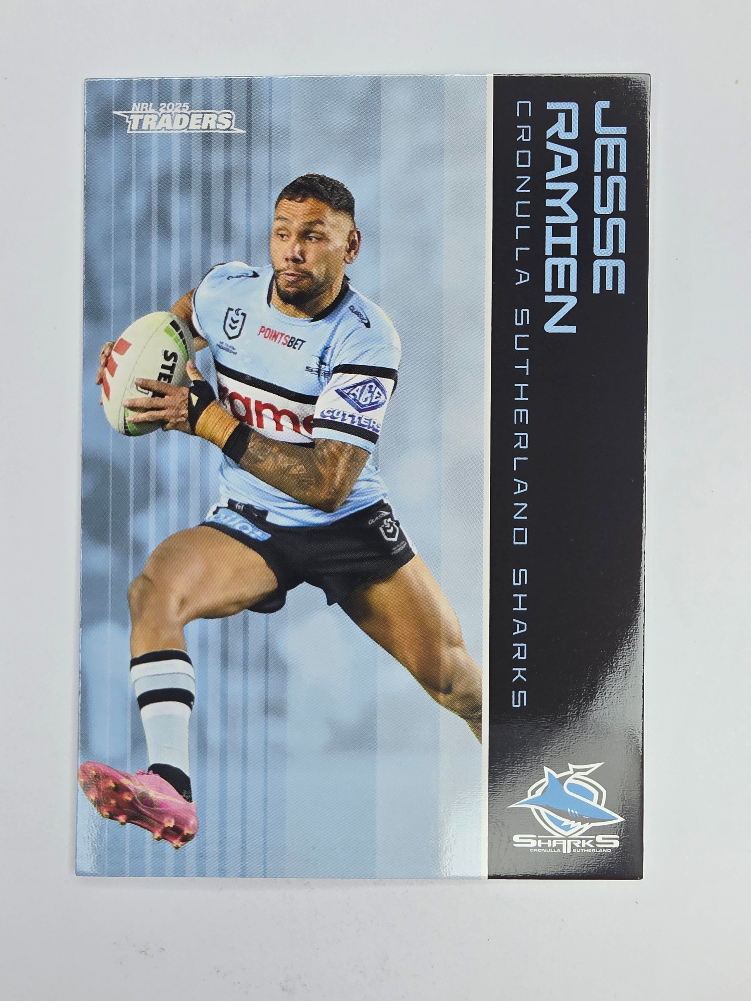 NRL 2025 Traders Base Card #036 Jesse Ramien Cronulla Sutherland Sharks