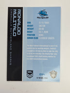 NRL 2025 Traders Base Card #034 Ronaldo Mulitalo Cronulla Sutherland Sharks