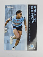 NRL 2025 Traders Base Card #034 Ronaldo Mulitalo Cronulla Sutherland Sharks