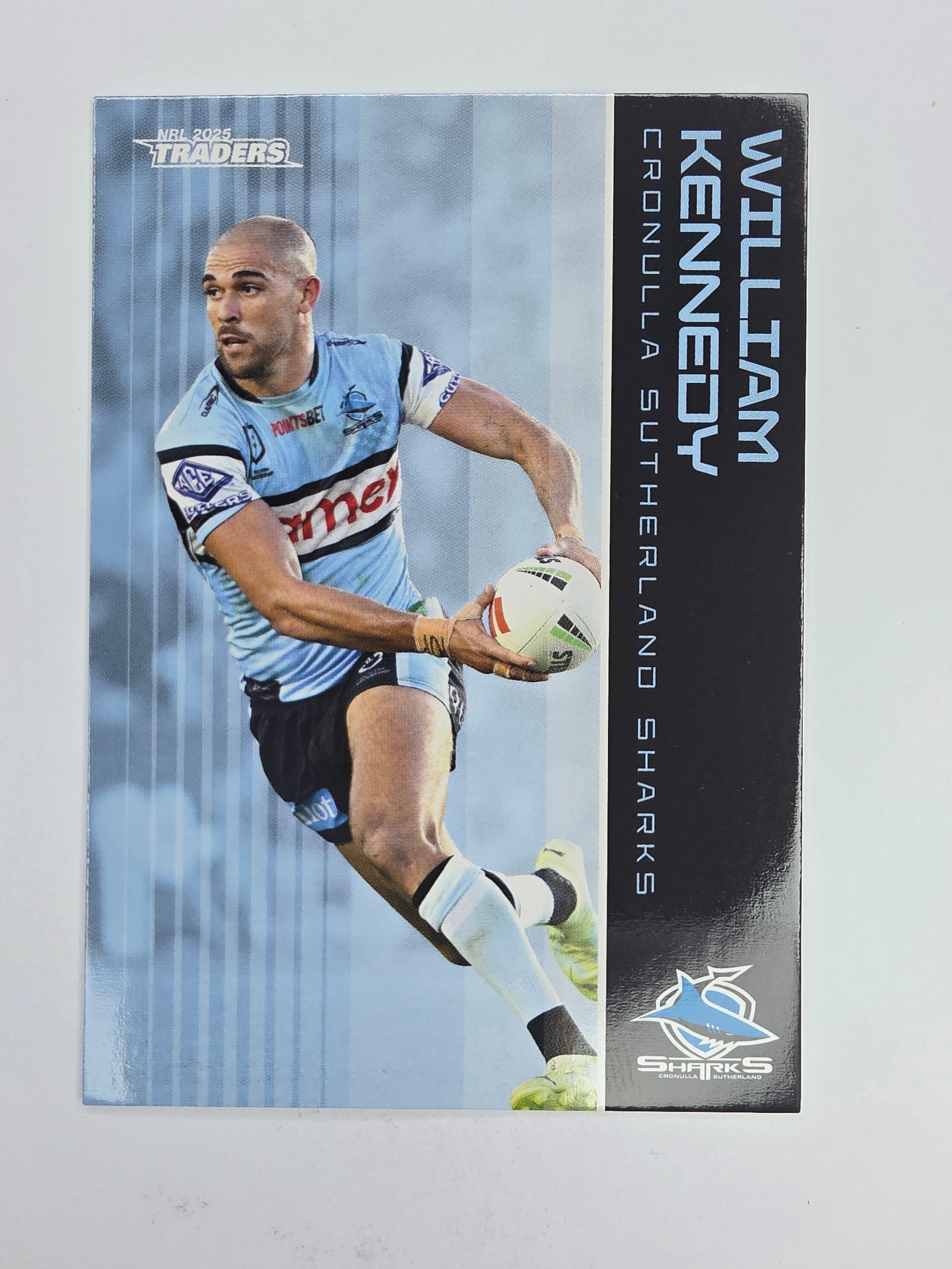 NRL 2025 Traders Base Card #032 William Kennedy Cronulla Sutherland Sharks