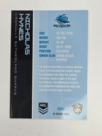 NRL 2025 Traders Base Card #031 Nicholas Hynes McInnes Cronulla Sutherland Sharks