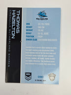 NRL 2025 Traders Base Card #030 Thomas Hazelton Cronulla Sutherland Sharks
