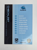 NRL 2025 Traders Base Card #028 Sharks Checklist Cronulla Sutherland Sharks