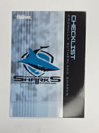 NRL 2025 Traders Base Card #028 Sharks Checklist Cronulla Sutherland Sharks