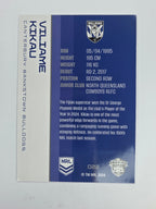 NRL 2025 Traders Base Card #022 Viliame Kikau Canterbury Bankstown Bulldogs