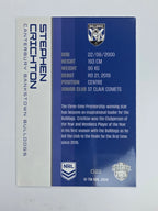 NRL 2025 Traders Base Card #021 Stephen Crichton Canterbury Bankstown Bulldogs