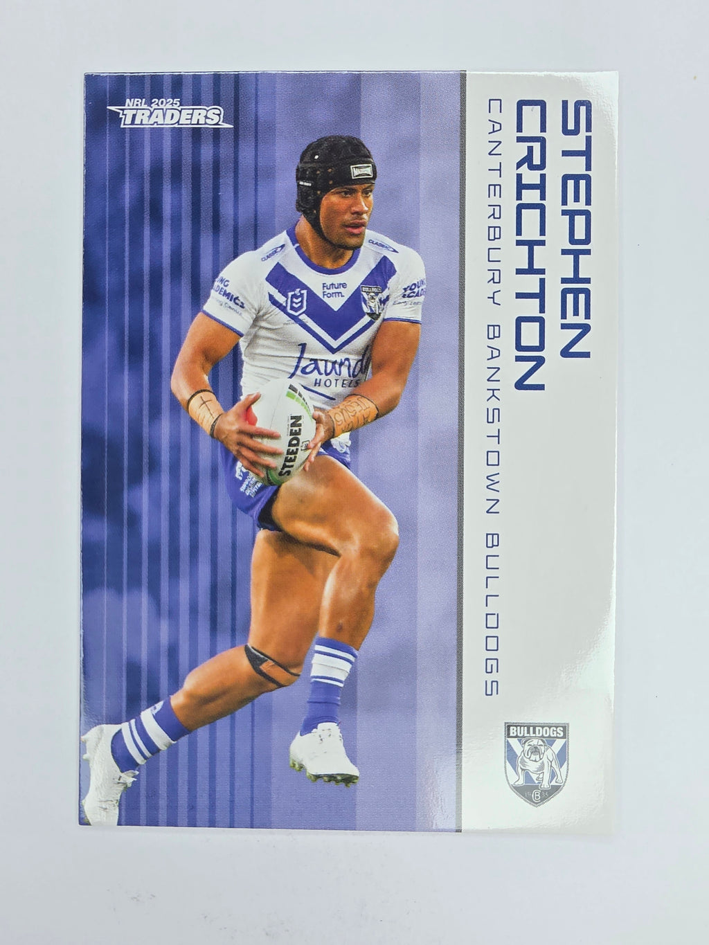 NRL 2025 Traders Base Card #021 Stephen Crichton Canterbury Bankstown Bulldogs