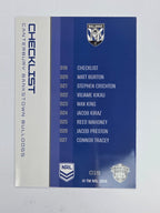 NRL 2025 Traders Base Card #019 Bulldogs Checklist Canterbury Bankstown Bulldogs
