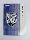 NRL 2025 Traders Base Card #019 Bulldogs Checklist Canterbury Bankstown Bulldogs