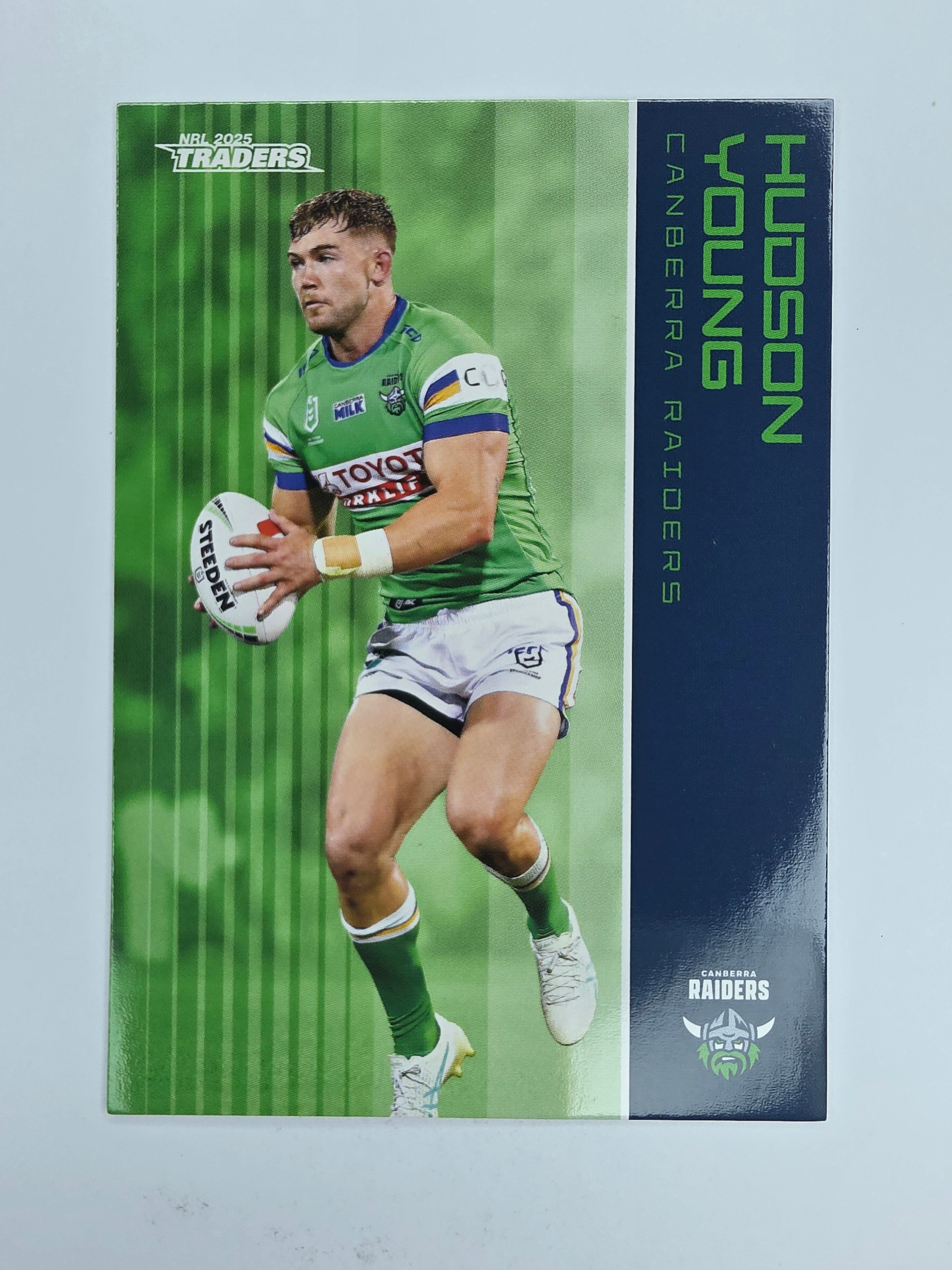 NRL 2025 Traders Base Card #018 Hudson Young Canberra Raiders