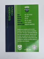 NRL 2025 Traders Base Card #017 Kaeo Weekes Canberra Raiders
