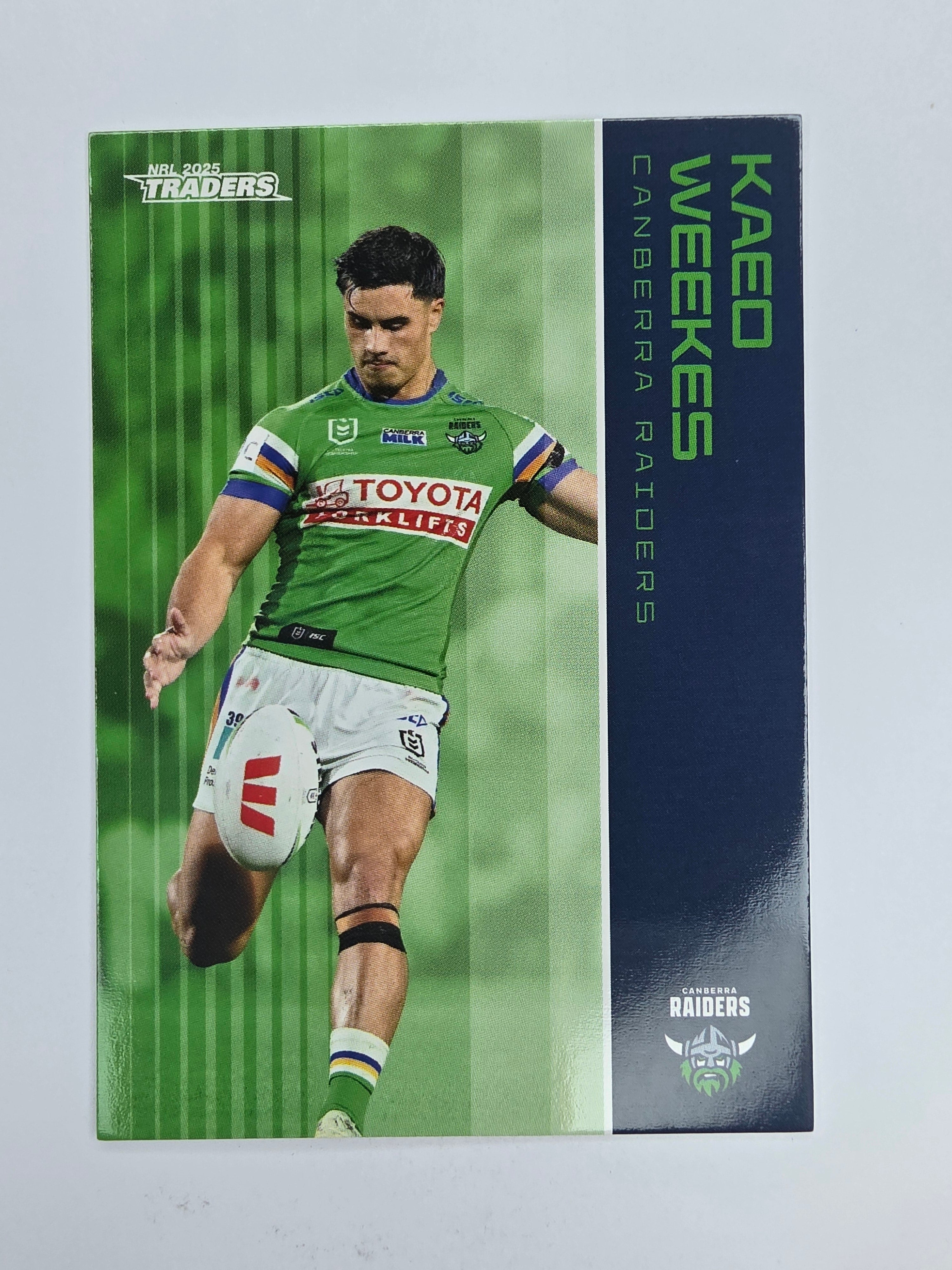 NRL 2025 Traders Base Card #017 Kaeo Weekes Canberra Raiders
