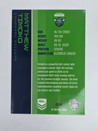 NRL 2025 Traders Base Card #016 Matthew Timoko Canberra Raiders
