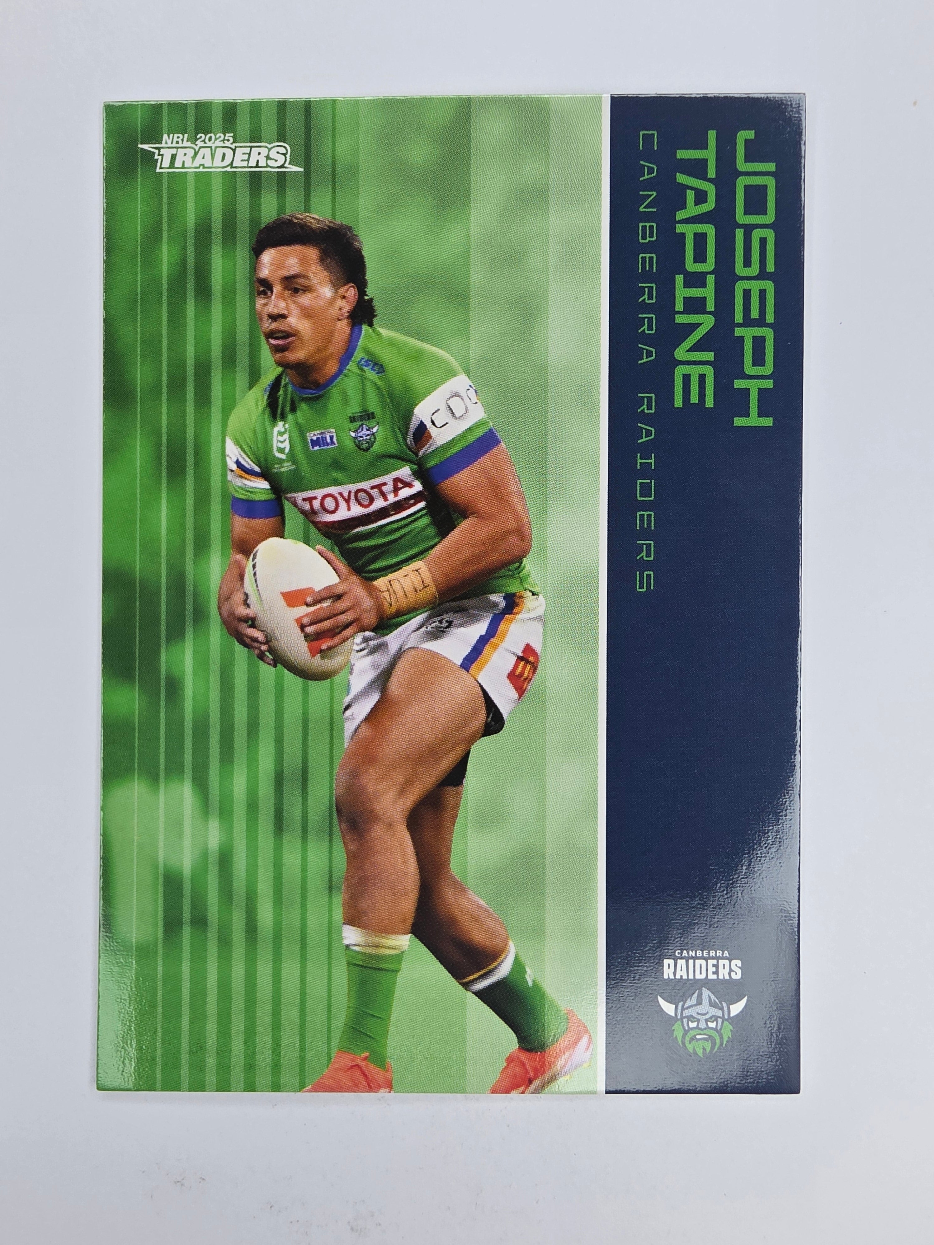 NRL 2025 Traders Base Card #015 Joseph Tapine Canberra Raiders