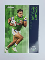 NRL 2025 Traders Base Card #012 Xavier Savage Canberra Raiders