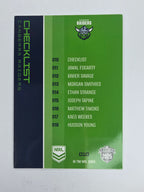 NRL 2025 Traders Base Card #010 Raiders Checklist Canberra Raiders