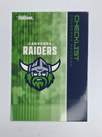 NRL 2025 Traders Base Card #010 Raiders Checklist Canberra Raiders