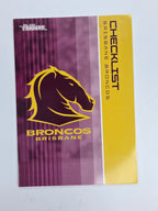 NRL 2025 Traders Base Card #001 Broncos Checklist Brisbane Broncos