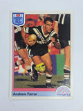 NRL 1992 Regina Base Card #1 Andrew Farrar Western Suburbs Magpies