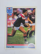 NRL 1992 Regina Base Card #4 Terry Hill Western Suburbs Magpies