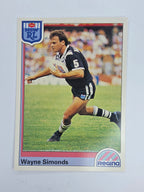 NRL 1992 Regina Base Card #8 Wayne Simonds Western Suburbs Magpies