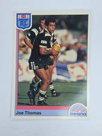 NRL 1992 Regina Base Card #10 Joe Thomas Western Suburbs Magpies