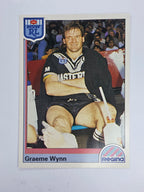 NRL 1992 Regina Base Card #11 Graeme Wynn Western Suburbs Magpies