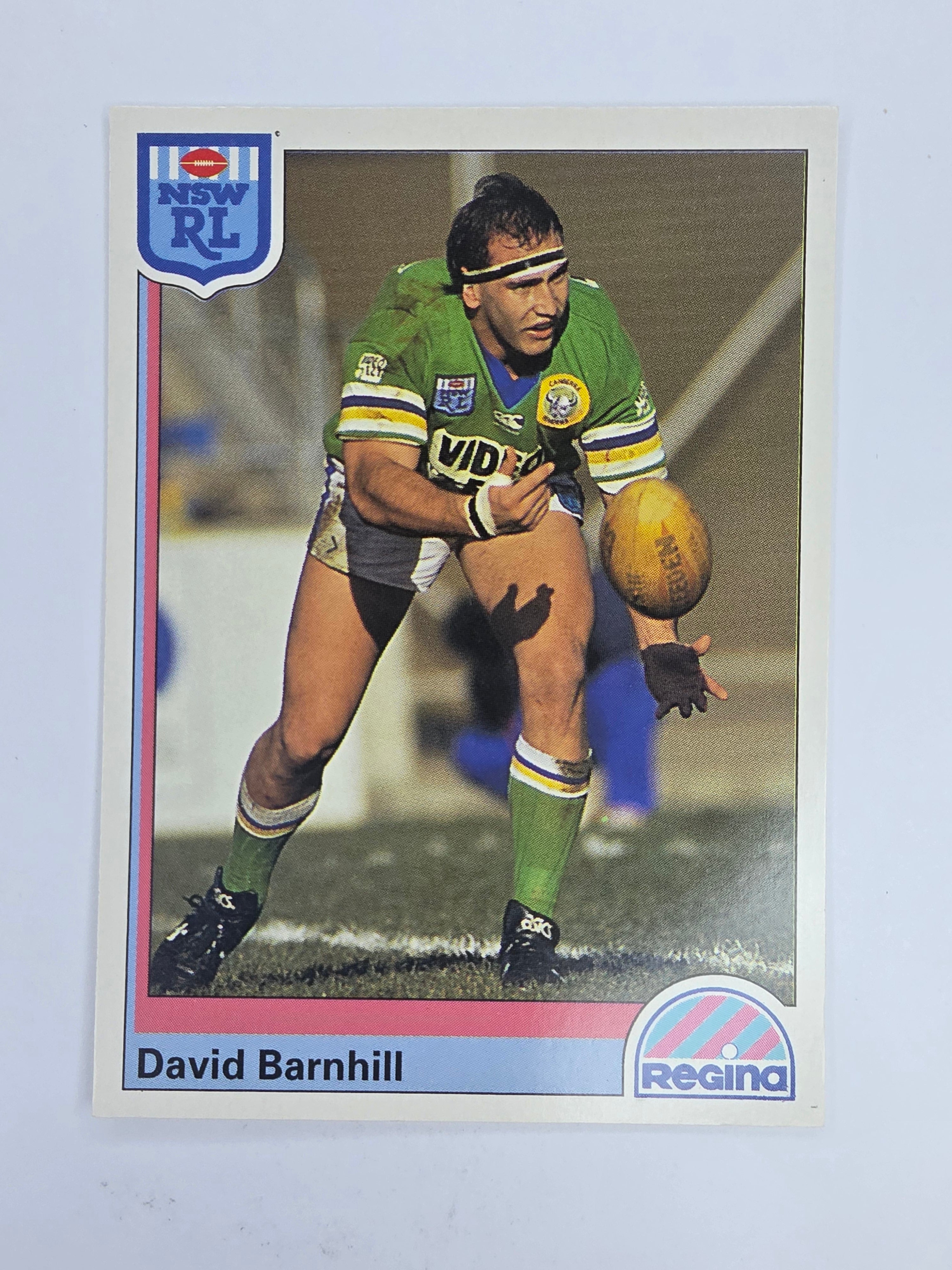 NRL 1992 Regina Base Card #13 David Barnhill St George Dragons