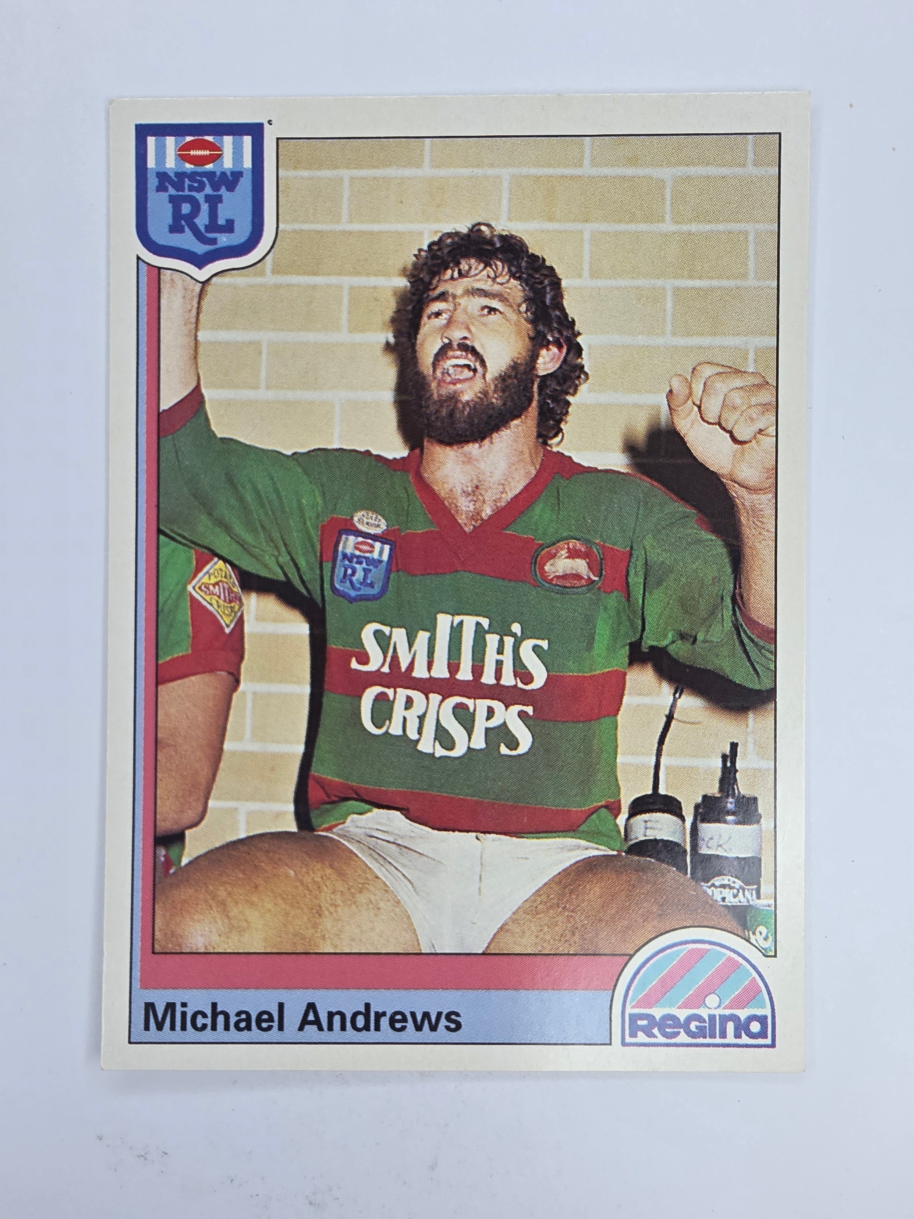 NRL 1992 Regina Base Card #23 Michael Andrews South Sydney Rabbitohs