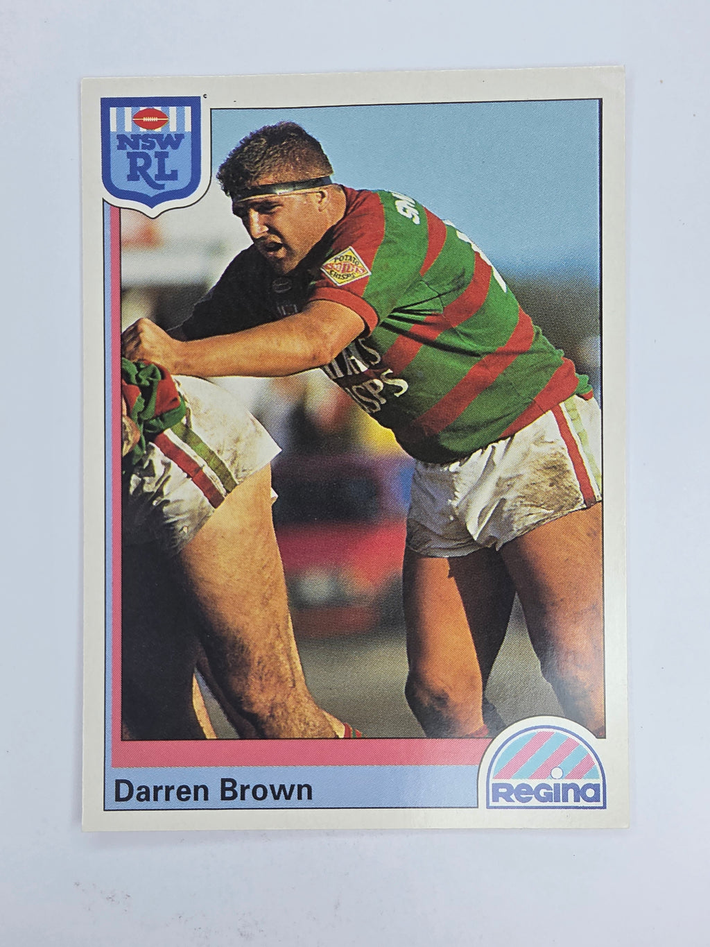 NRL 1992 Regina Base Card #24 Darren Brown South Sydney Rabbitohs