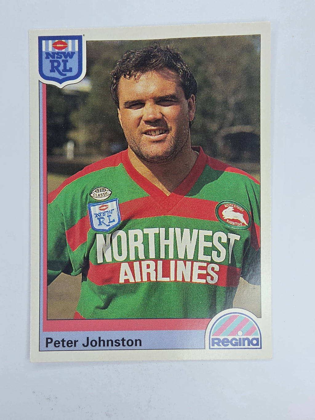 NRL 1992 Regina Base Card #27 Peter Johnston South Sydney Rabbitohs