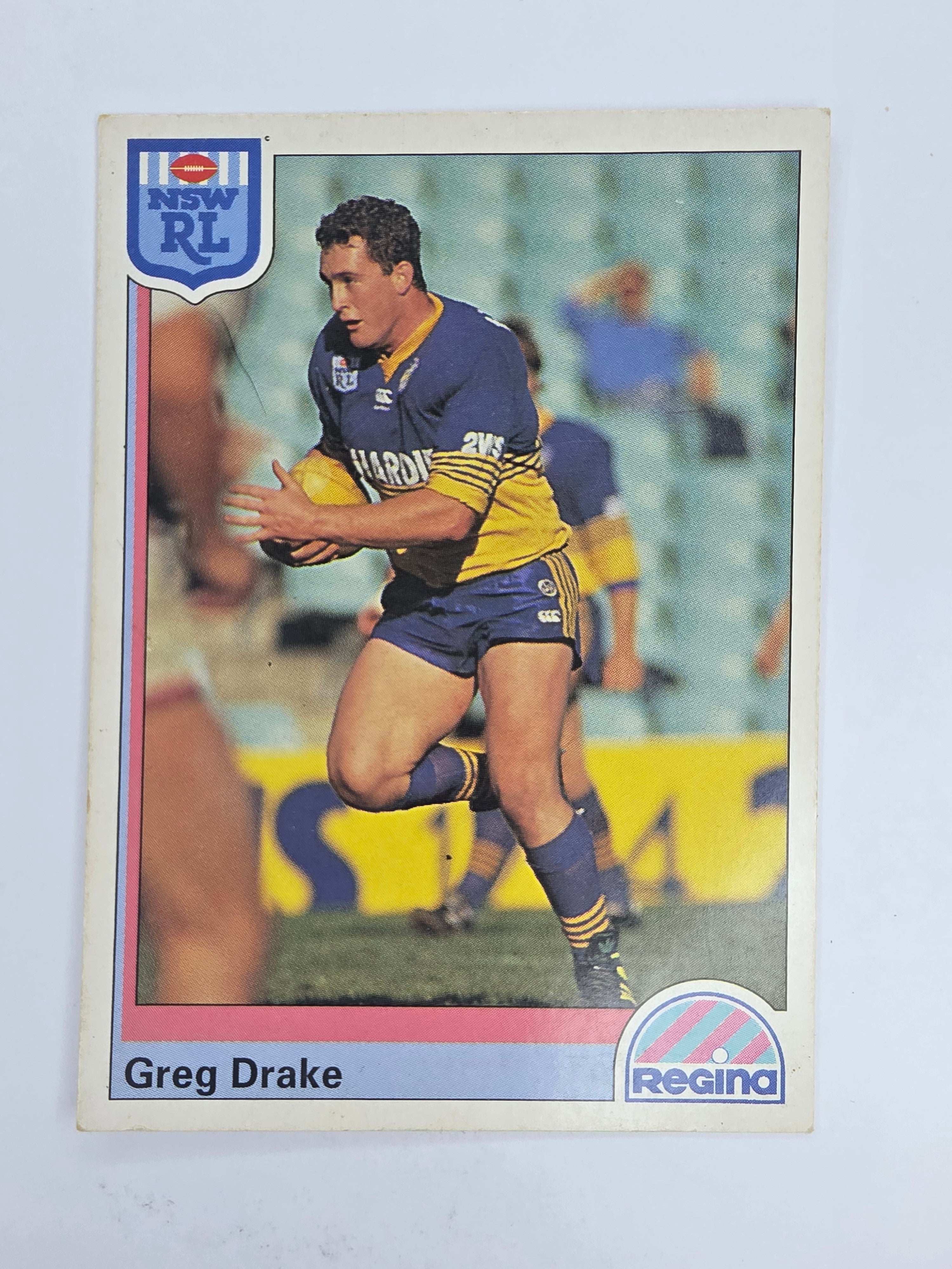 NRL 1992 Regina Base Card #46 Greg Drake Parramatta Eels