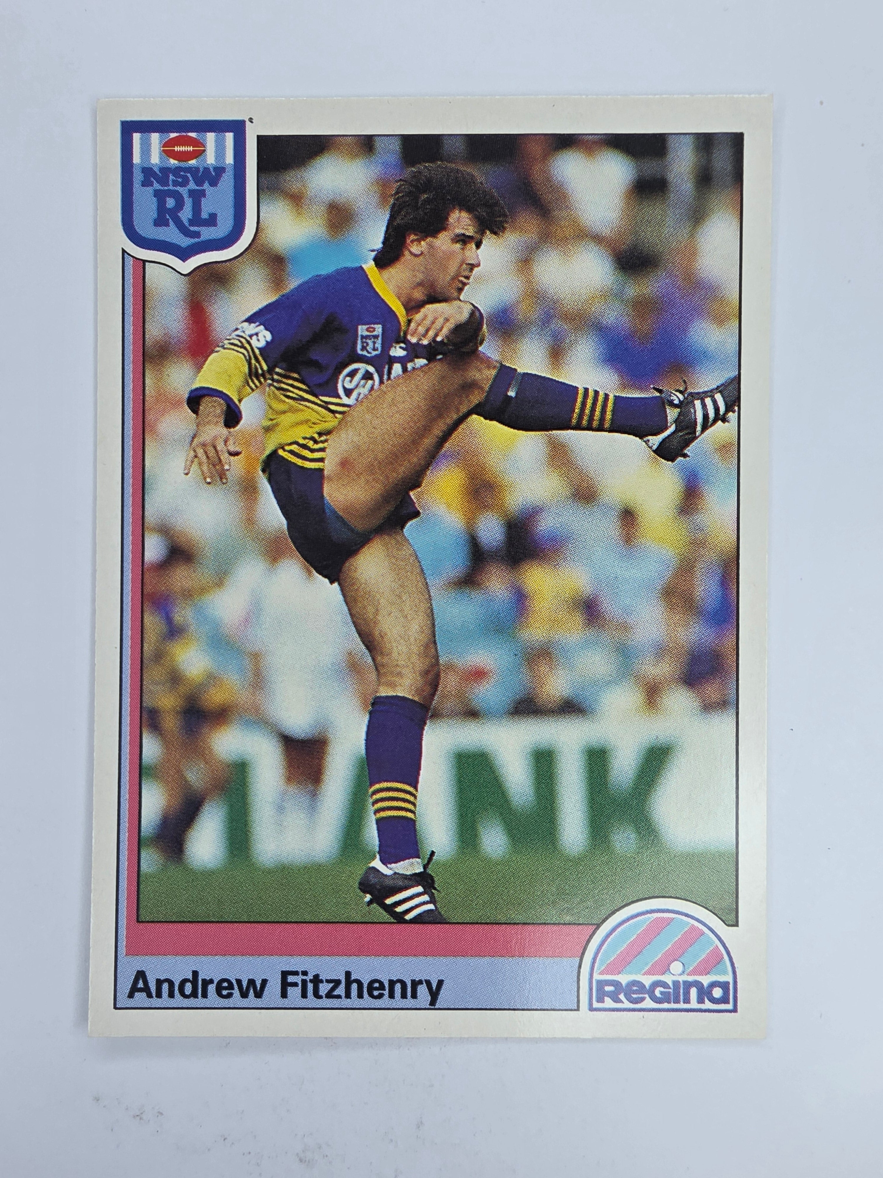 NRL 1992 Regina Base Card #47 Andrew Fitzhenry Parramatta Eels