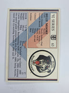 NRL 1992 Regina Base Card #63 Billy Moore North Sydney Bears