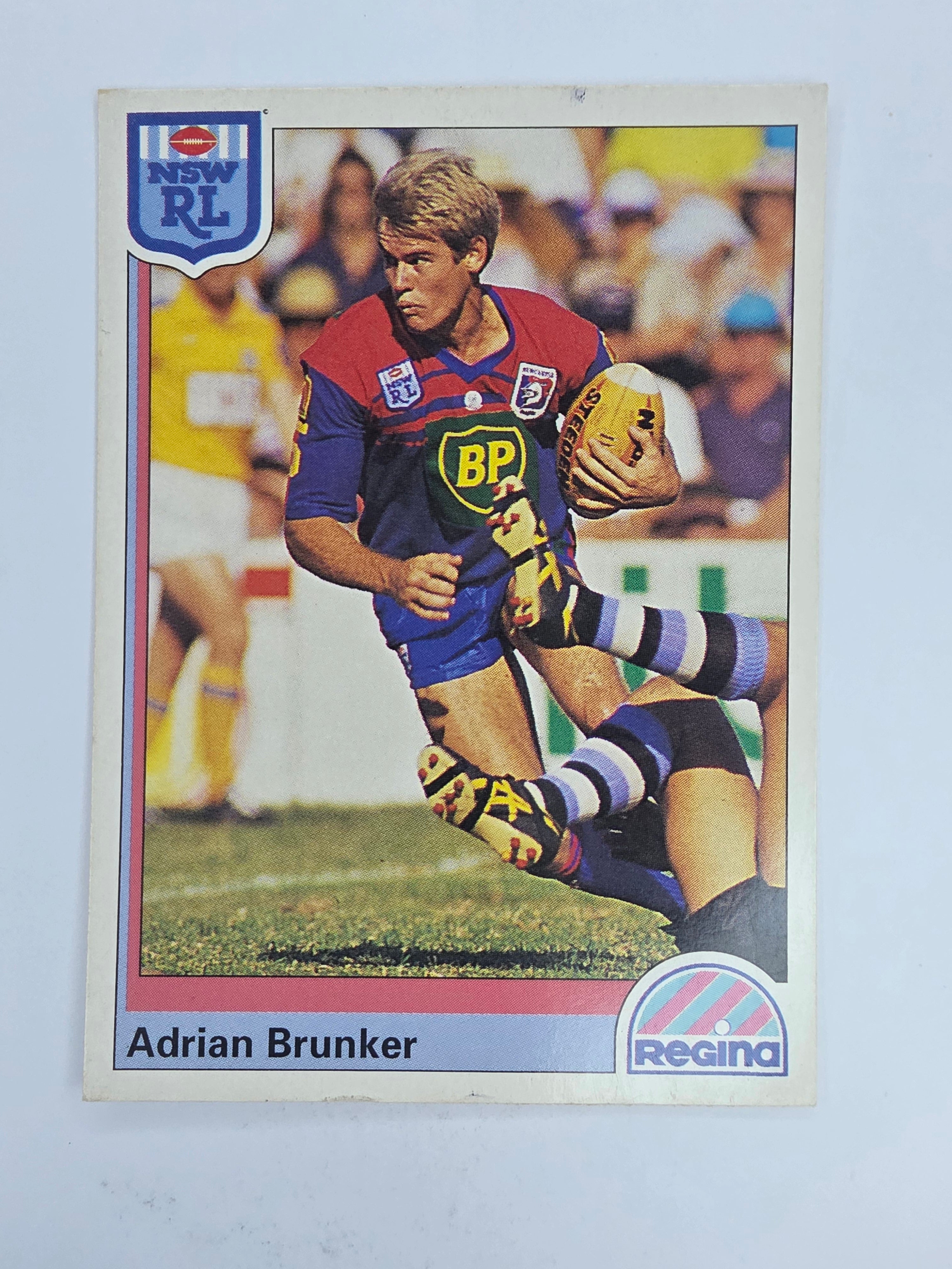 NRL 1992 Regina Base Card #66 Adrian Brunker Newcastle Knights