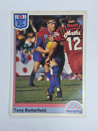 NRL 1992 Regina Base Card #67 Tony Butterfield Newcastle Knights