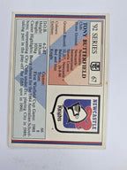 NRL 1992 Regina Base Card #67 Tony Butterfield Newcastle Knights