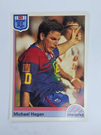 NRL 1992 Regina Base Card #70 Michael Hagan Newcastle Knights