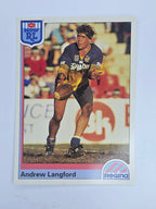 NRL 1992 Regina Base Card #71 Andrew Langford Parramatta *error card*