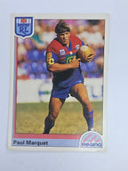NRL 1992 Regina Base Card #73 Paul Marquet Newcastle Knights