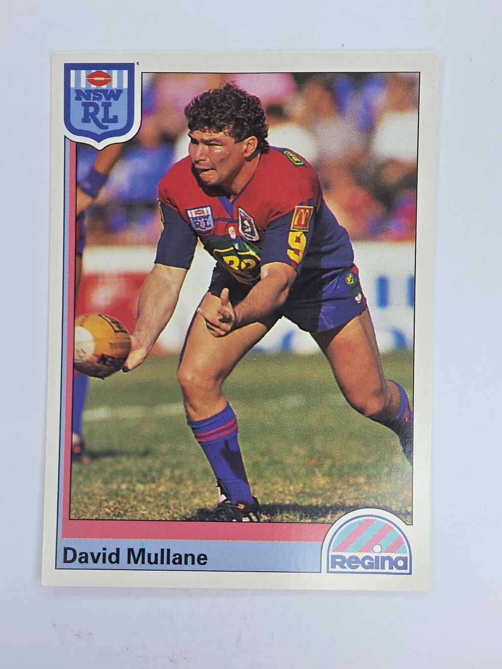 NRL 1992 Regina Base Card #74 David Mullane Newcastle Knights