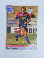 NRL 1992 Regina Base Card #75 Mark Sargent Newcastle Knights