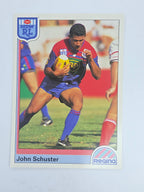 NRL 1992 Regina Base Card #76 John Schuster Newcastle Knights