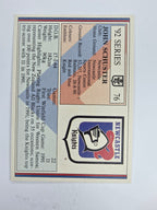 NRL 1992 Regina Base Card #76 John Schuster Newcastle Knights