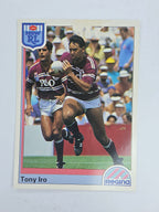 NRL 1992 Regina Base Card #81 Tony Iro Manly Warringah Sea Eagles *damaged*