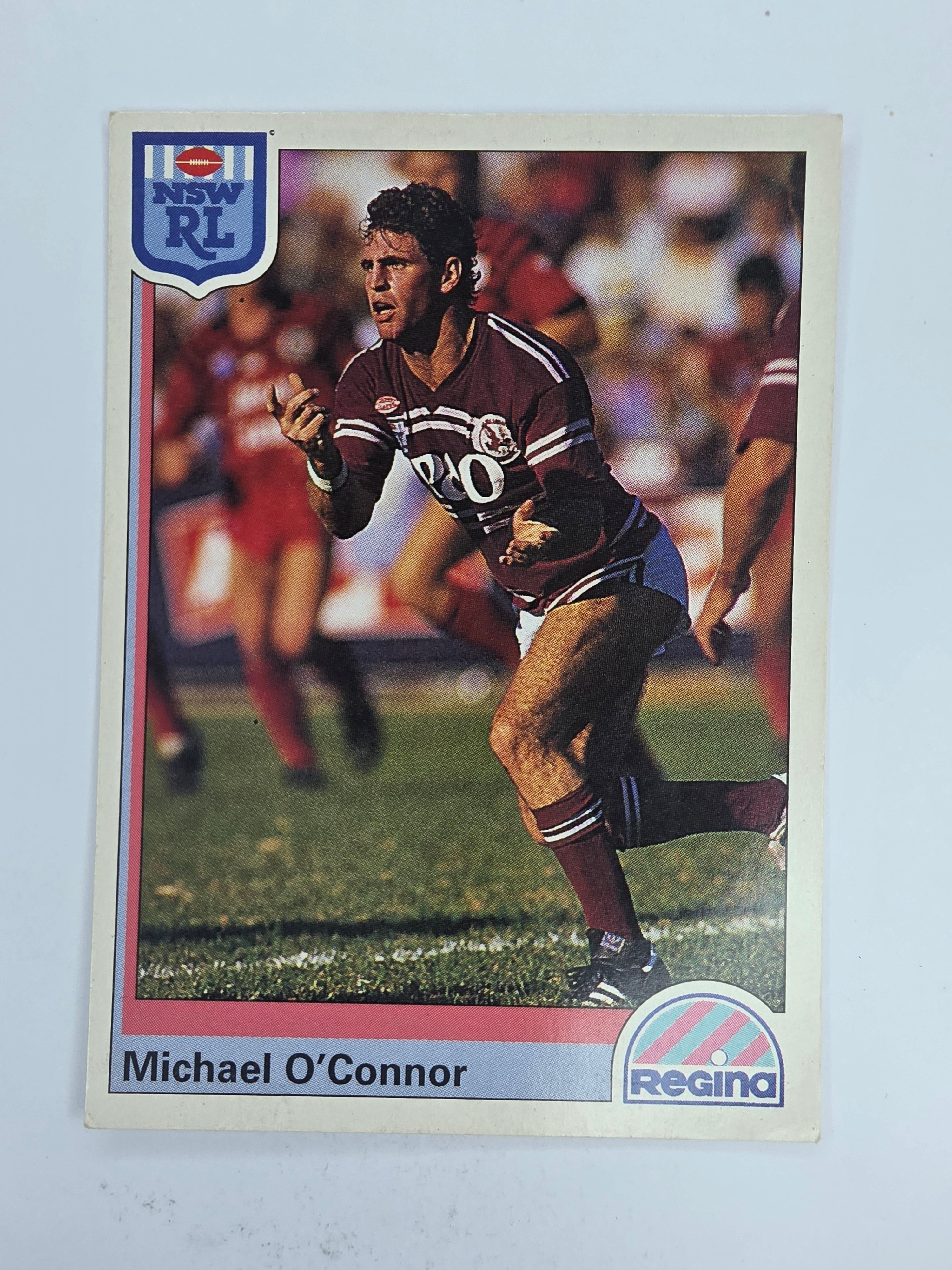 NRL 1992 Regina Base Card #84 Michael O'Connor Manly Warringah Sea Eagles