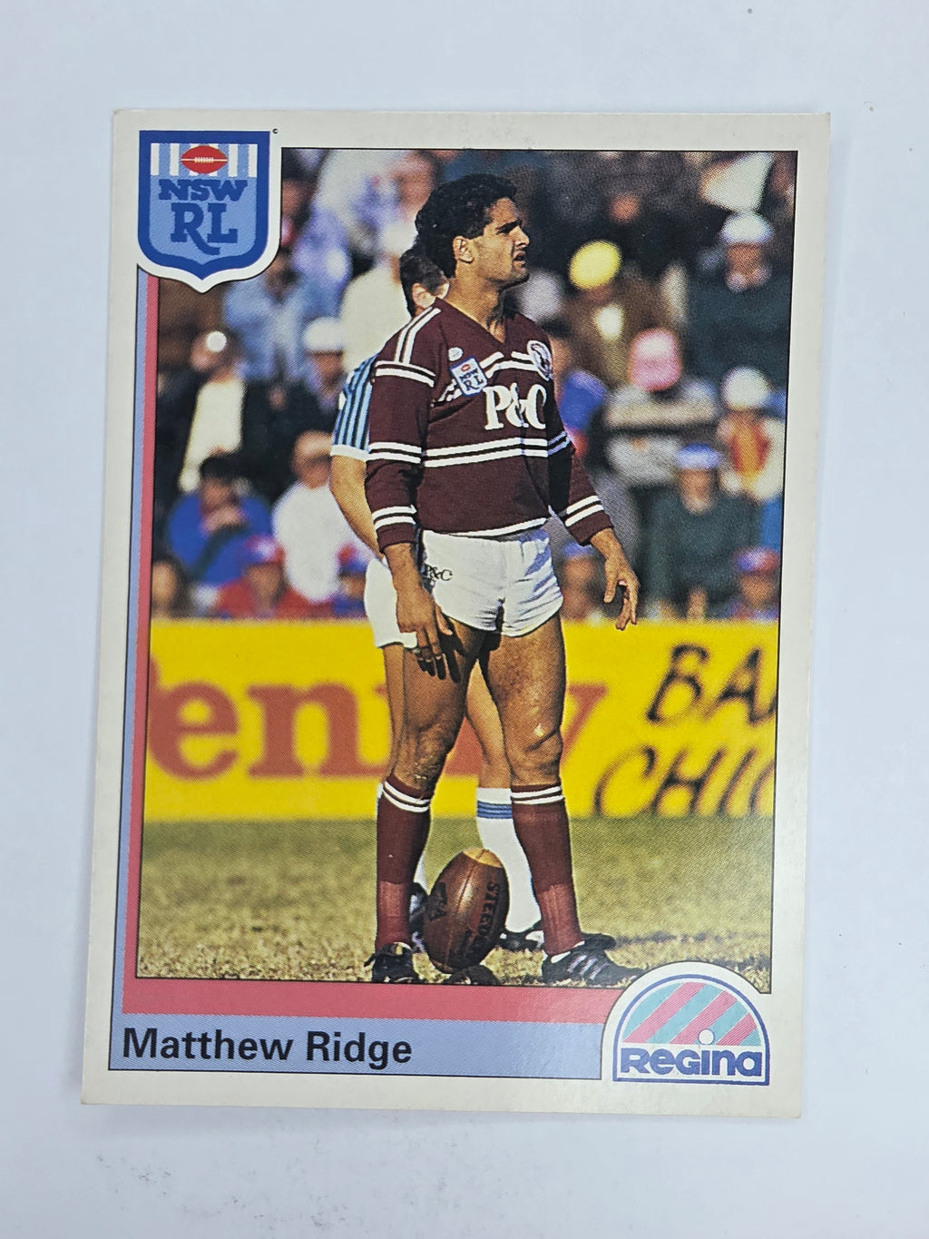 NRL 1992 Regina Base Card #85 Matthew Ridge Manly Warringah Sea Eagles